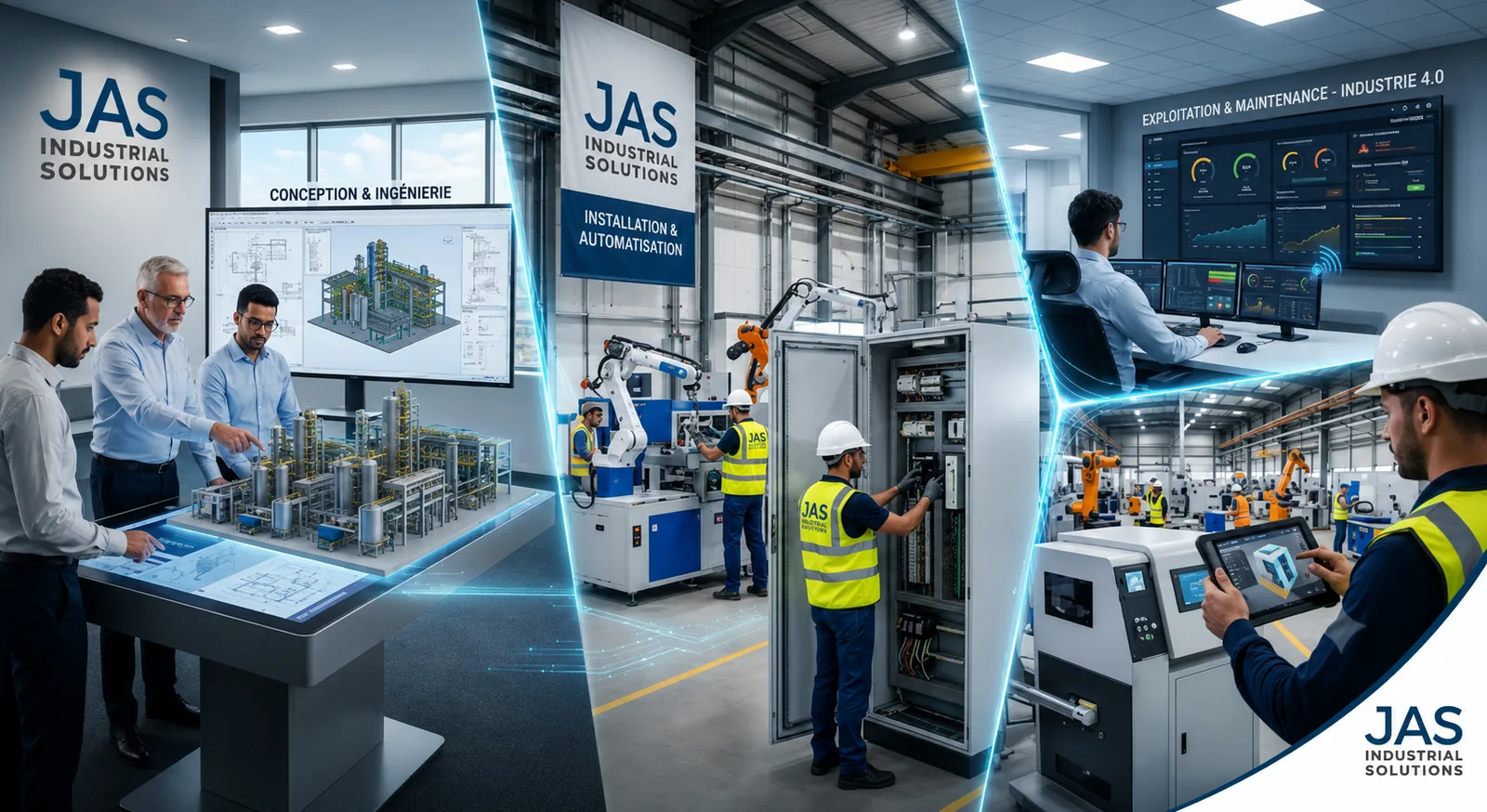 De la conception à l'exploitation : ingénierie, installation et maintenance industrielle JAS